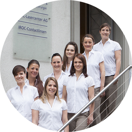 Iroc Team photo in front of Iroc office in Zurich