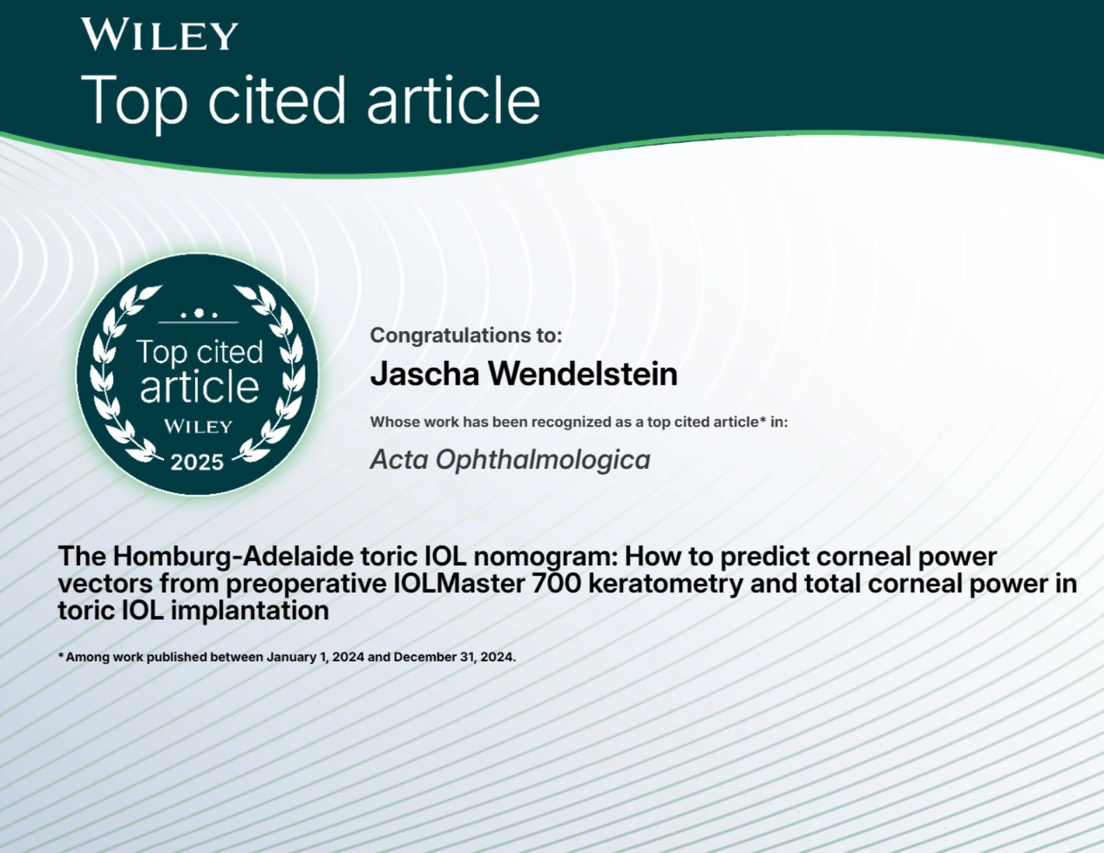 PD Dr. Dr. Jascha Wendelstein