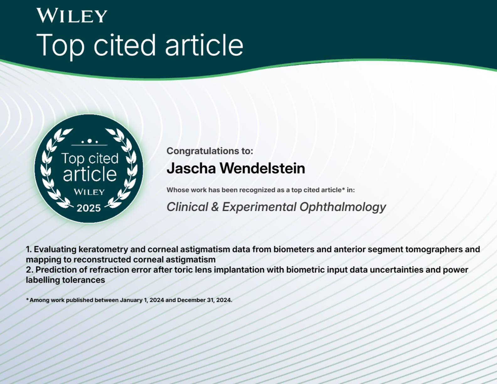 PD Dr. Dr. Jascha Wendelstein